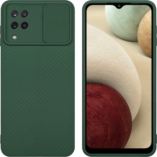 Cadorabo Hoesje voor Samsung Galaxy A12 / M12 in Bonbon Groen - Beschermhoes van flexibel TPU-silicone Case Cover en met camerabescherming