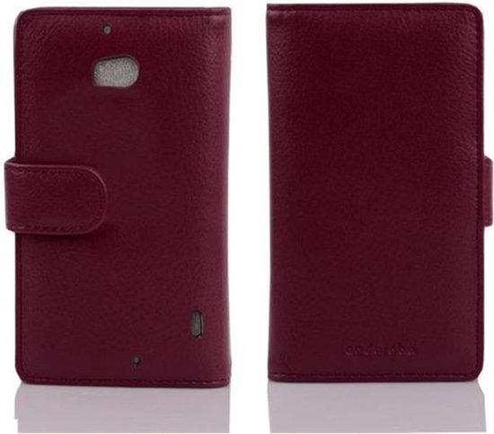 Étui Cadorabo adapté à Nokia Lumia 929 / 930 en VIOLET BORDEAUX - Housse de protection avec fermeture magnétique et 3 emplacements pour cartes Book Case Cover Etui