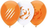 8x ballons lion orange - 30 cm - Fête du Roi - Coupe du Monde / EC