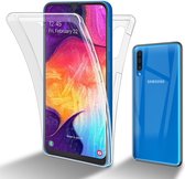 Cadorabo Hoesje geschikt voor Samsung Galaxy A50 4G / A50s / A30s in TRANSPARANT - 360° Full Body Case Cover Beschermhoes Voor- en achterbescherming, all-round bescherming met displaybescherming