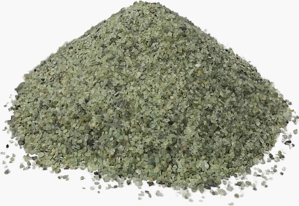 20 kg Greensand - zak Infillzand 180-800 mµ - Olivijnzand Olivijn zand CO2 opruimen duurzaam klimaatverandering kunstgras
