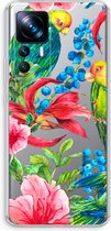 Case Company® - Hoesje geschikt voor Xiaomi 12T Pro hoesje - Papegaaien - Soft Cover Telefoonhoesje - Bescherming aan alle Kanten en Schermrand