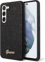 Guess Glitter Flakes Back Case - Geschikt voor Samsung Galaxy S23 (S911) - Zwart