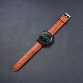 Fungus - Smartwatch bandje - Geschikt voor Samsung Galaxy Watch 3 45mm, Gear S3, Huawei Watch GT 2 46mm, Garmin Vivoactive 4, 22mm horlogebandje - PU leer - Bruin