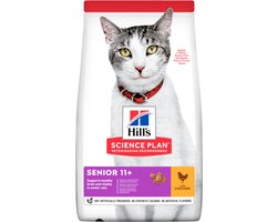 4x Hill's Science Plan Kattenvoer Senior 11+ Kip 3 kg