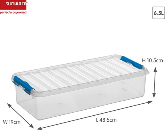 6 Stück - SUNWARE Q-Line Box - 9,5 Liter - 485 X 190 X 147mm