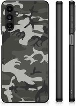 GSM Hoesje Geschikt voor Samsung Galaxy A14 5G Hoesje Bumper met Zwarte rand Army Light