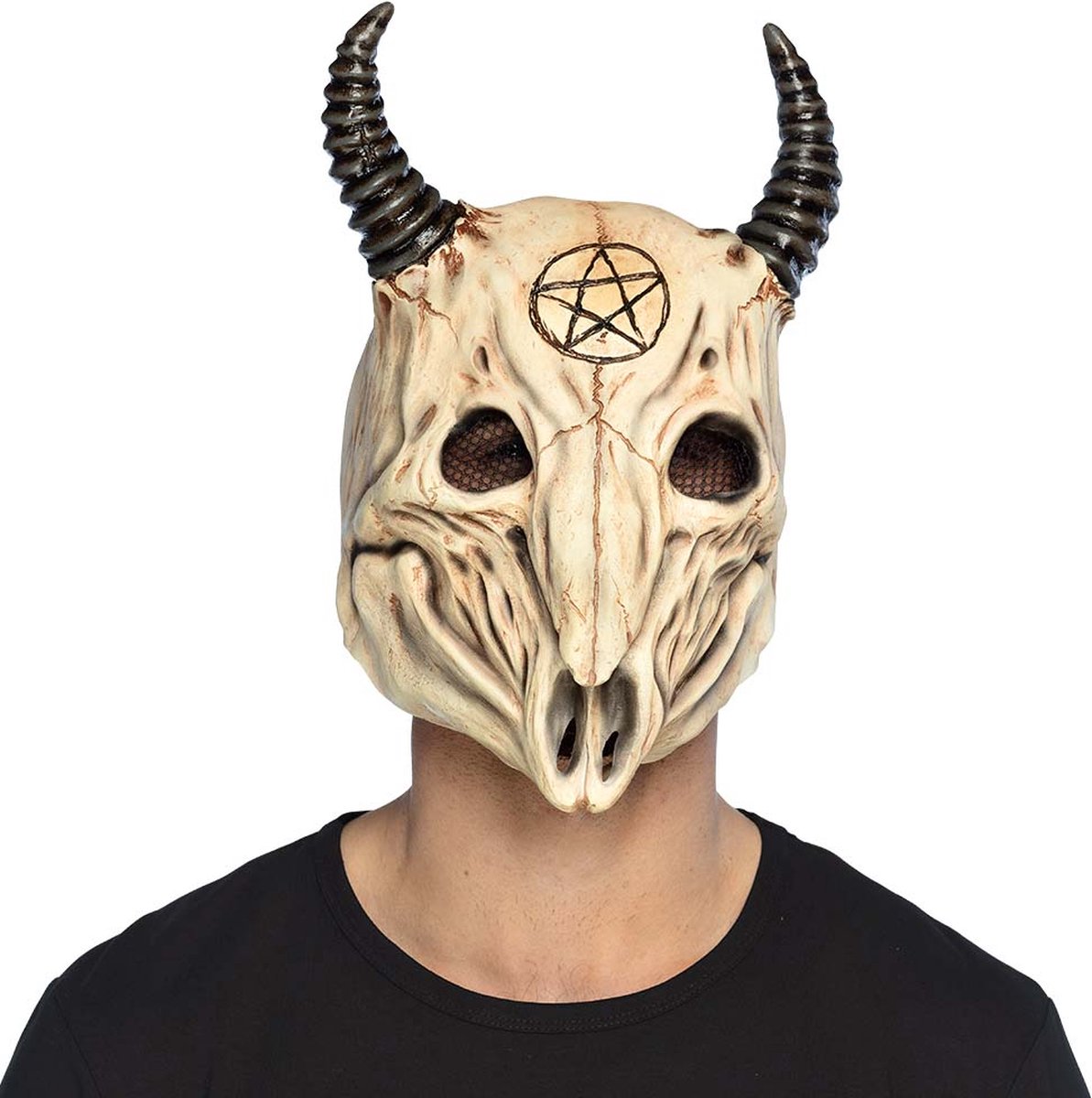 Boland - Latex masker Ramschedel - Volwassenen - Duivel - Halloween en Horror