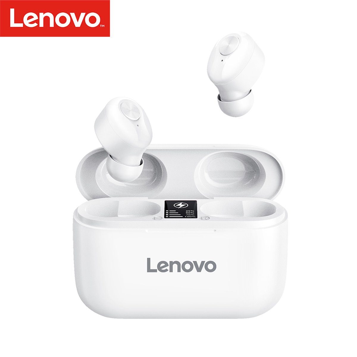 Lenovo HT18 - Wireless Bluetooth 5.0 - Touch Led Display Oordopjes Volumeregeling Hifi Stereo Headset Met Microfoon