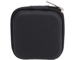 Hardcase Oortjes Hoesje | Opberg Tas Voor Oortjes | Kabeltasje | Opberghoes Voor Kabel | Oortjes In-Ear | Sleutelhouder | Muntjeshouder | Sleutels | Muntjes | Reistas| Zwart | Opslag tas | Opbergruimte | Telefoonaccessoires | Elektronica beschermer