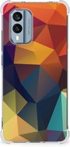 Fabriquer une coque Coque pour téléphone portable Nokia X30 avec bord transparent Polygon Color
