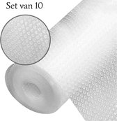 10x Antislipmat transparant 150x50 cm - Keukenlade beschermer - Mat voor bescherming - Antislip kast - Anti slip mat - Lade bescherming - Badkamer
