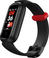 DrPhone KidstimeX11 - Smartwatch pour Enfants - Smartwatch étanche - Smartwatch avec notifications de notifications - Moniteur de fréquence cardiaque - Compteurs de pas et de calories - Zwart