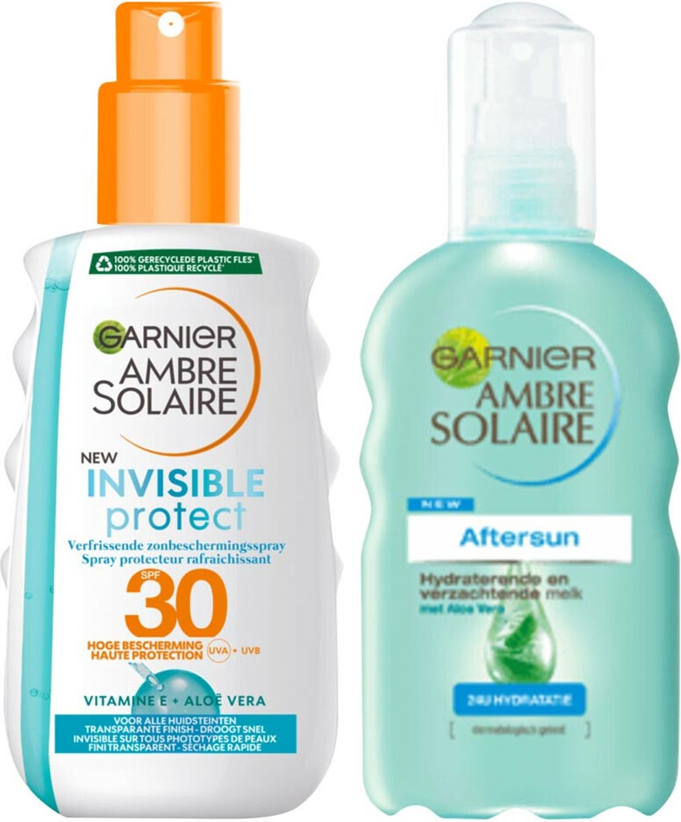 Garnier Ambre Solaire SPF30 Lot de Sprays de protection et de Soins ...