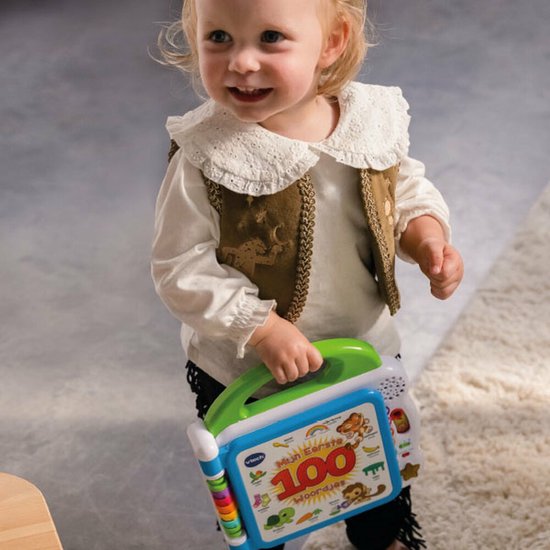 VTech Baby Mijn Eerste 100 Woordjes - Educatief Speelgoed - Woordjes Leren - Nederlands & Engels Gesproken - 1.5 tot 4 Jaar