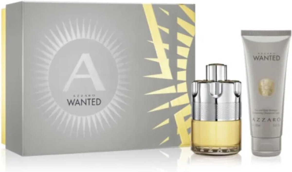 Goedkoopste Azzaro Wanted Giftset - 100 ml eau de toilette spray 100 ml showergel - cadeauset voor heren