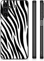 Smartphone Hoesje Geschikt voor Samsung Galaxy A14 5G Trendy Telefoonhoesjes met Zwarte rand Zebra