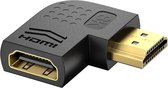 NÖRDIC HDMI-N5019 - schuine HDMI 2.1 adapter - 8K60Hz / 4K120Hz - HDR - Zwart