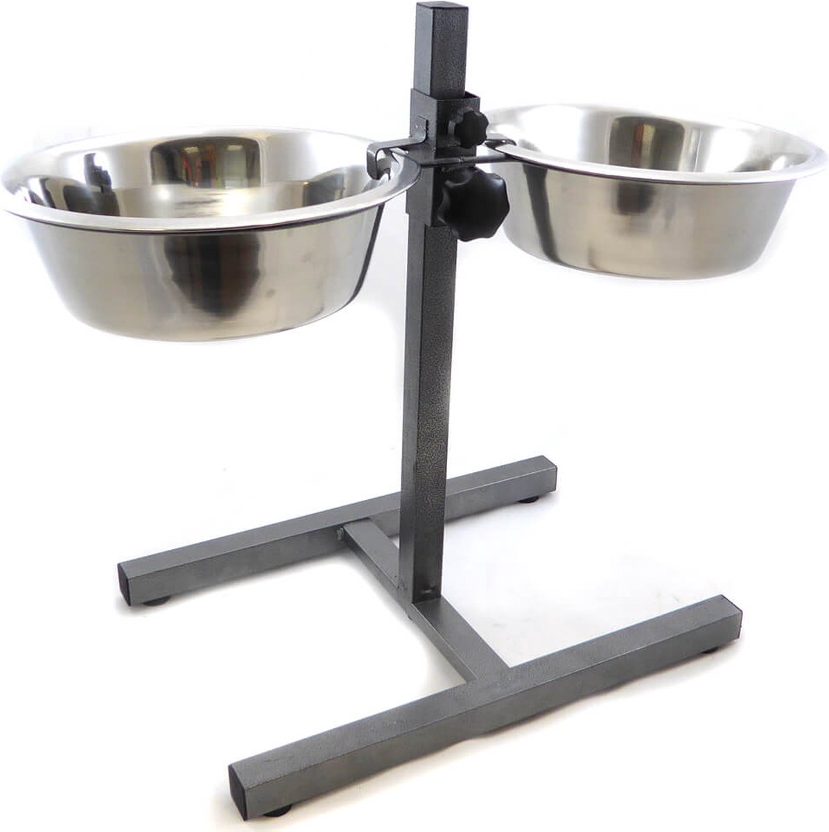 Topmast - RVS Voerbakken op - Standaard 28 cm - Antraciet grijs gecoat - Advies: voor honden vanaf 40 Kilo