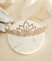 Mooie Tiara Kroontje bruidsmeisje| prinses kroontje |haaraccessoire met steentjes| luxe diadeem| Haarpin glanzend| Bruidmeisje| Galafeest| Verkleedpartij Prinses - Luxe Tiara/kroontje - Frozen - Rapunzel -
