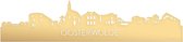 Skyline Oosterwolde Goud Metallic - 80 cm - Woondecoratie - Wanddecoratie - Meer steden beschikbaar - Woonkamer idee - City Art - Steden kunst - Cadeau voor hem - Cadeau voor haar - Jubileum - Trouwerij - WoodWideCities