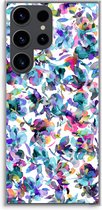 Hoesje geschikt voor Samsung Galaxy S23 Ultra hoesje - Hibiscus Flowers - Soft Cover Telefoonhoesje - Bescherming aan alle Kanten en Schermrand
