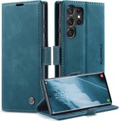 CASEME Geschikt voor Samsung Galaxy S23 Ultra hoesje - Wallet Case - Blauw - Caseme