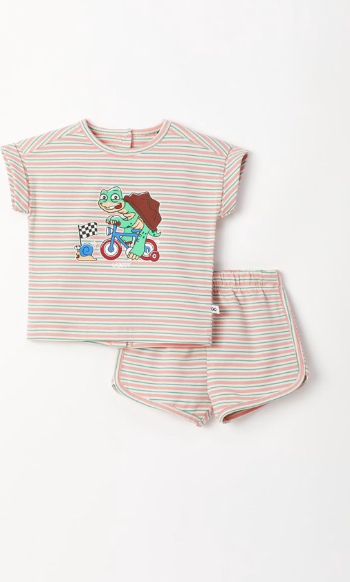 Woody Meisjes-Dames Pyjama multicolor - maat 092/2J