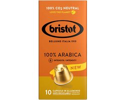 Bristot 100% Arabica Aluminium Nespresso Capsules - 100 stuks
