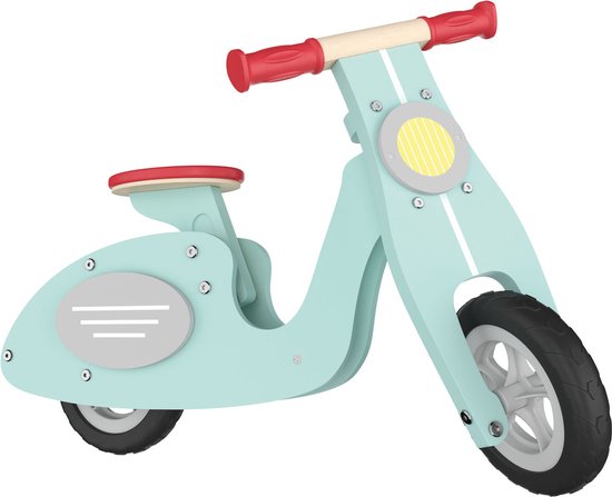 Playtive Houten loopfiets - Scooter - In hoogte verstelbaar zadel, stimuleert de motoriek en traint het evenwicht - Aanbevolen leeftijd: vanaf 2 jaar