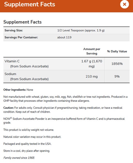 Sinewi Gedateerd Haalbaarheid NOW Foods - Natrium ascorbaat poeder (227 g) | bol.com