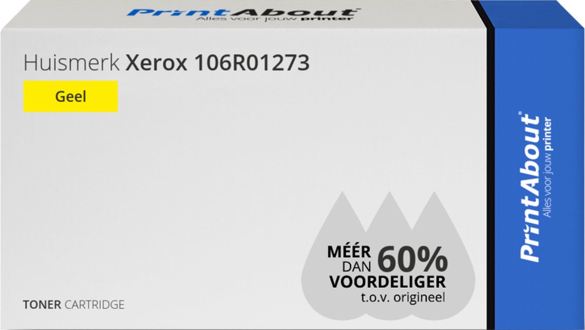 PrintAbout huismerk Toner 106R01273 Geel geschikt voor Xerox
