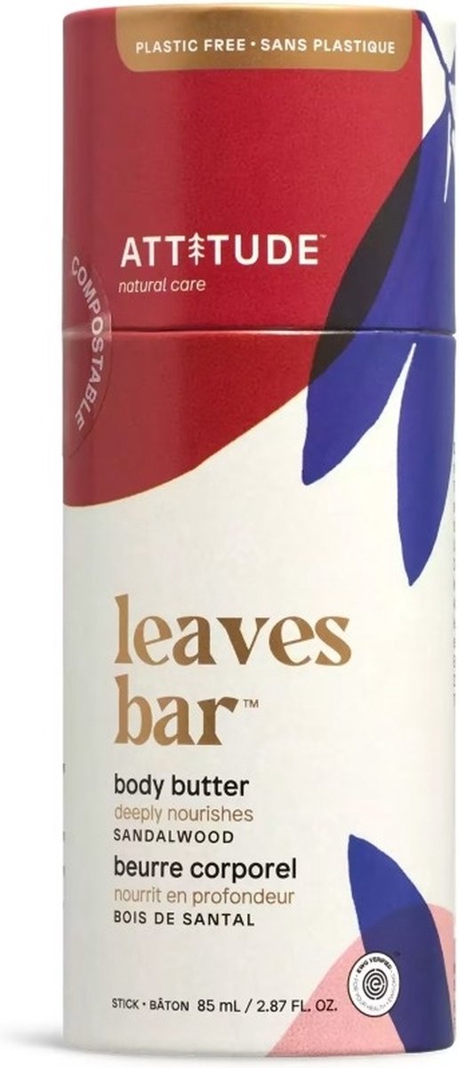 Goedkoopste Attitude - Leaves Bar Plasticvrije Body Butter Stick Sandalwood - 85ml
