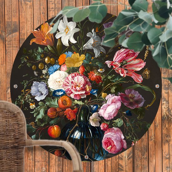 Ronde Tuinposter Vase of Flowers