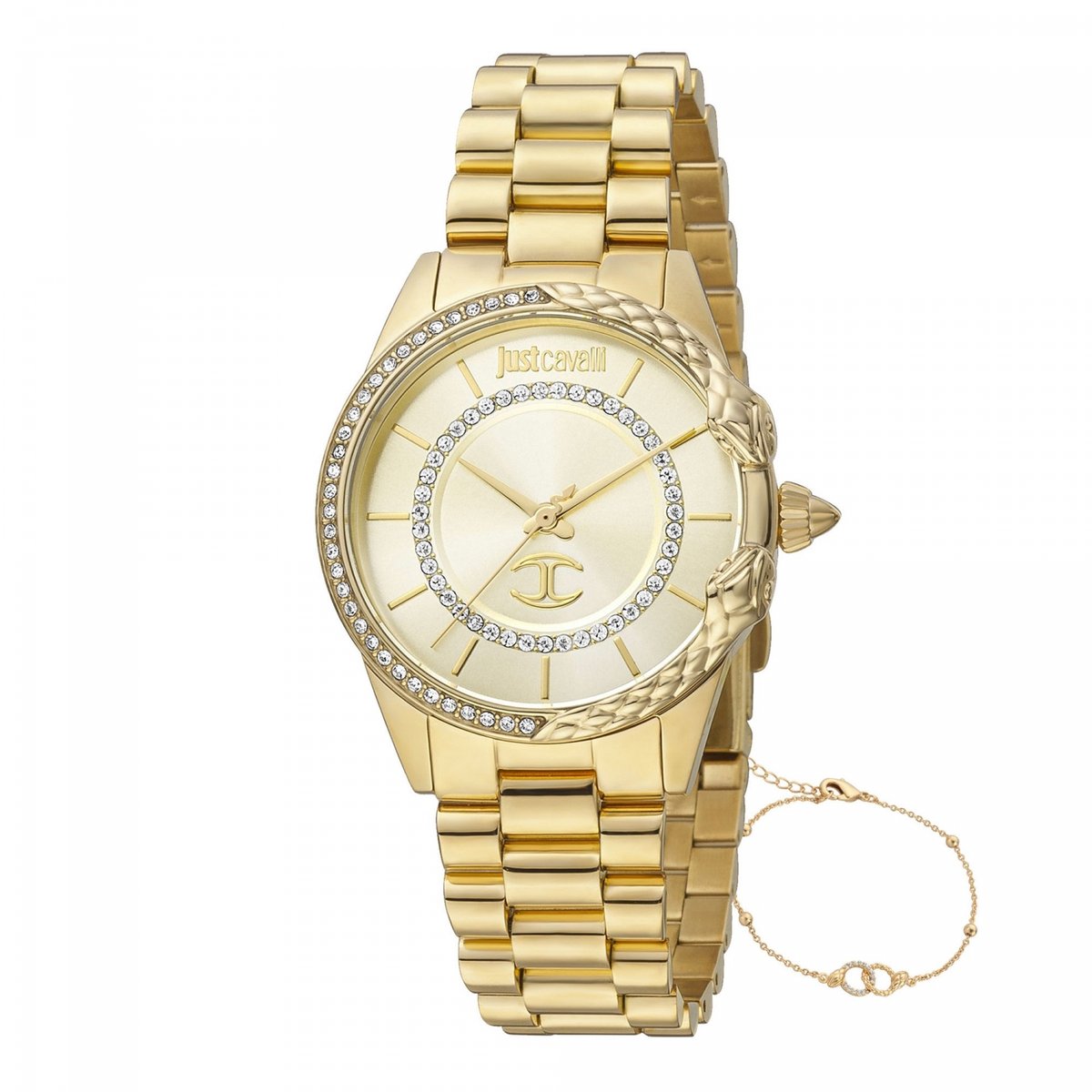 Just Cavalli Damen-Uhren-Sets Analog Quarz One Size Gold 32019805