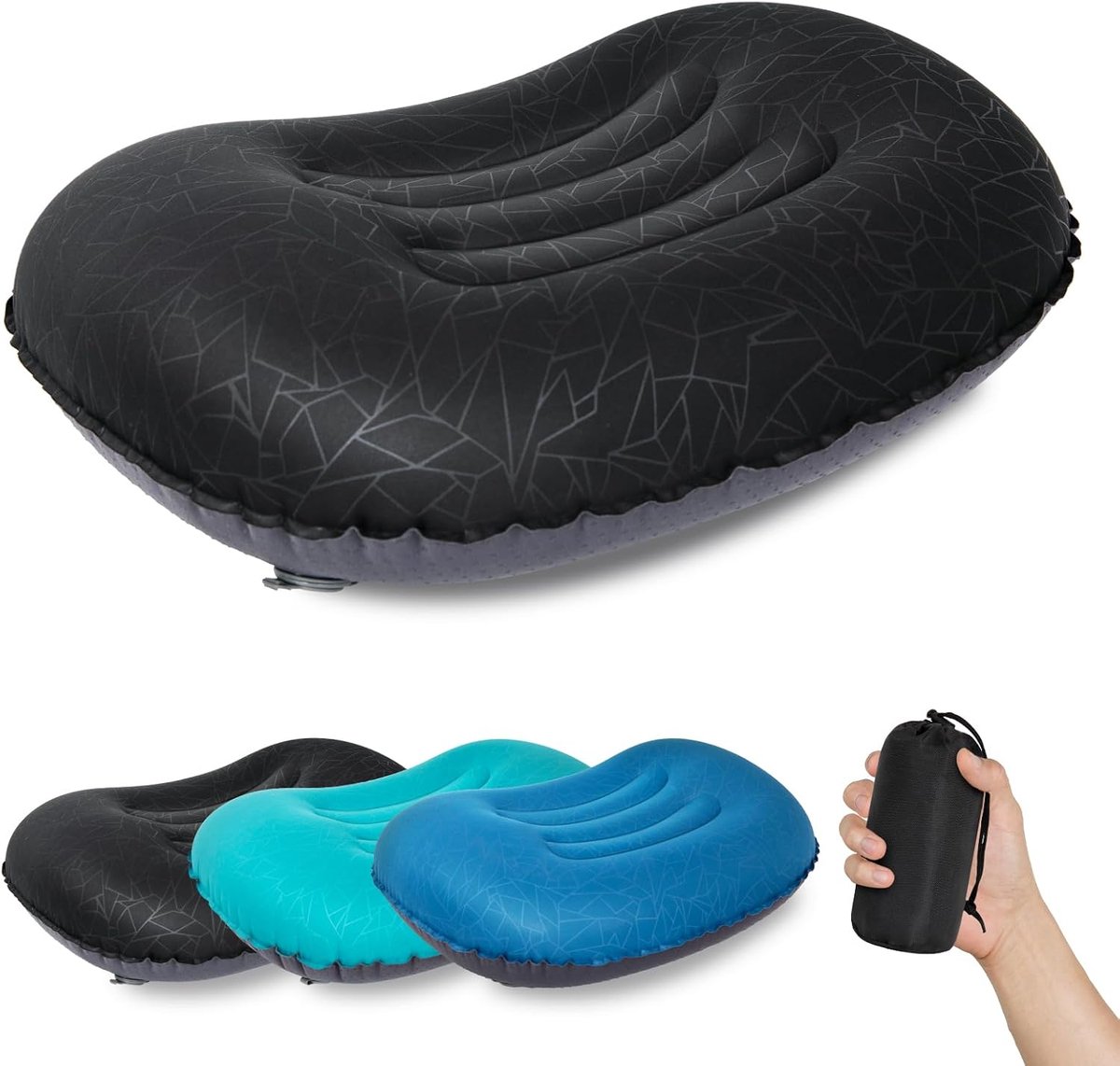 ATEPA Inflatable Camping/Travel Pillow AA2530_Black-EUKT - ShopVlot