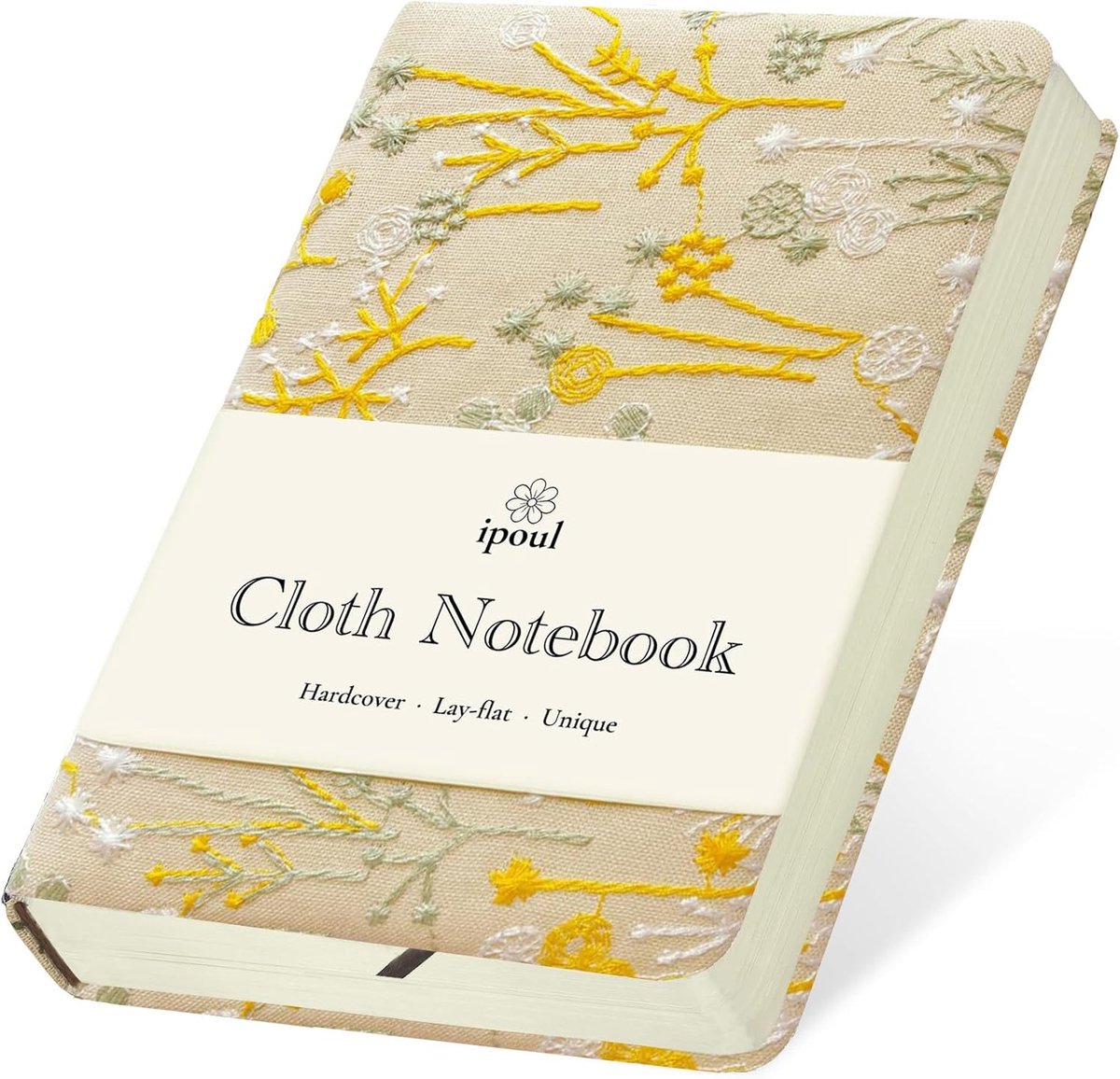 Embroidered Pocket Notebook for Women, A6 Mini Fabric Journal, Hardcover, 264 Pages, 4x6 Small Lined Notebook & - ShopVlot
