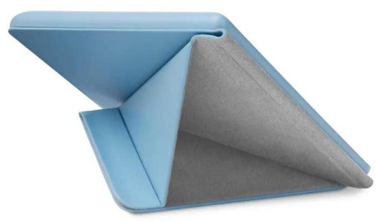 Kobo Libra Colour Hoes voor eReader - SleepCover - Blauw - Ingebouwde standaard van Kobo — afbeelding 3