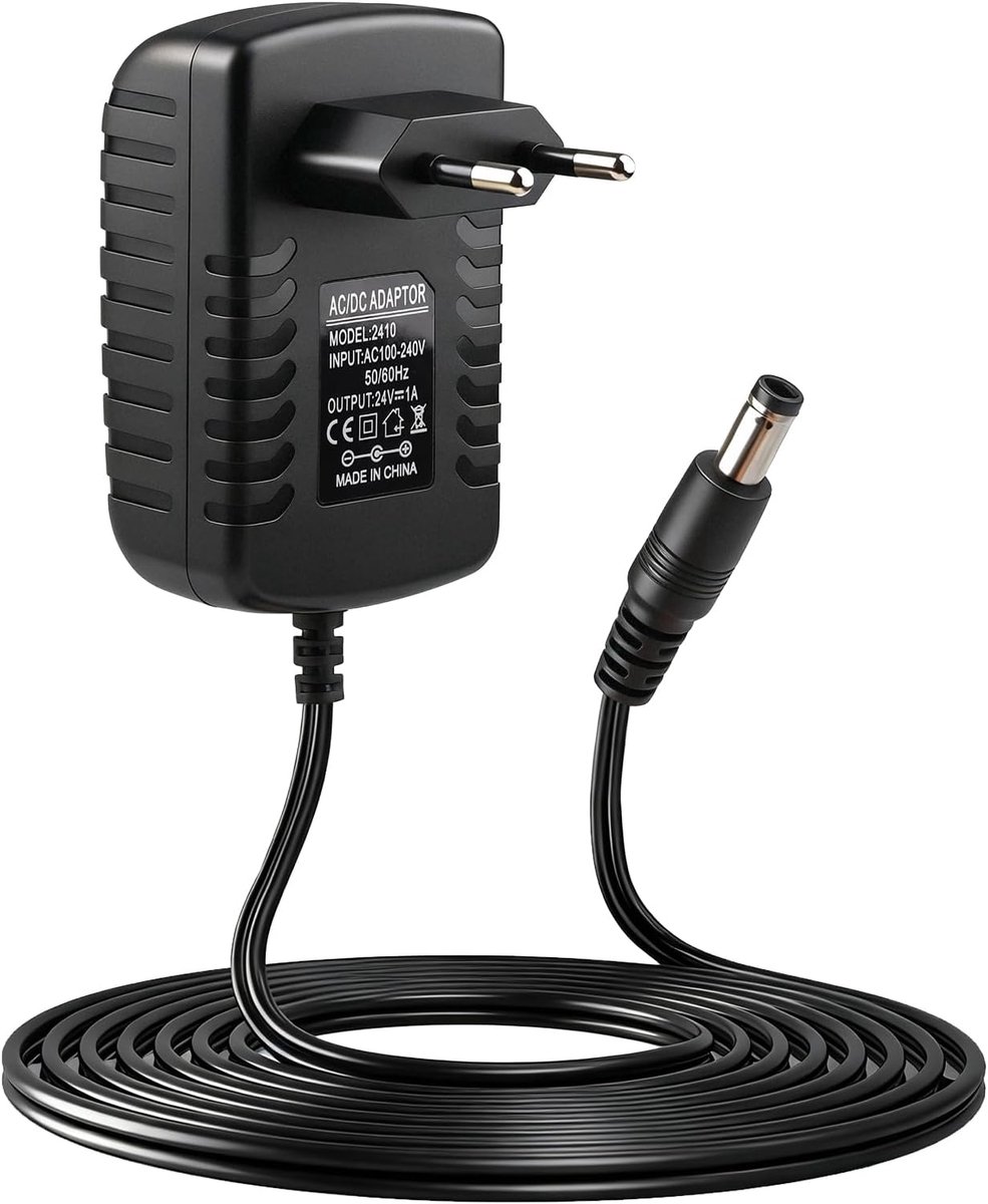 Power supply 24V DC 1A 24W Adapter AC 100-240V to 24V 1000mA Power supply 24V LED DC with 5.5x2.5mm plug EU wall - ShopVlot