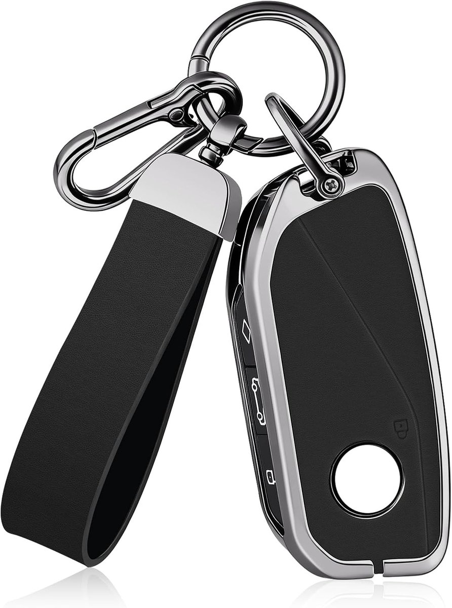 Key Case Cover Leather Car Key Case for BMW X1 X4M X5 X6 X7 2er 3er 5er 7er iX/i4/i7 XM Protective Case with Keychain - ShopVlot
