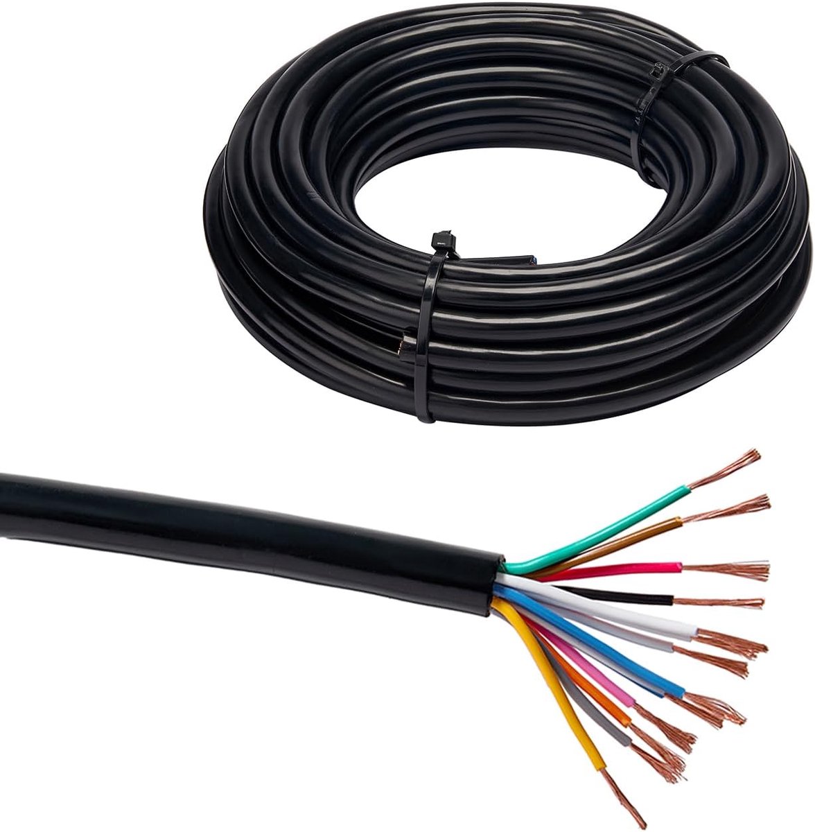5M 13 x 0.5mm² Round Cable, 12V 24V Vehicle Cable 13 Wire Trailer Cable, Flexible Electric Extension Cable, 13 Pole - ShopVlot