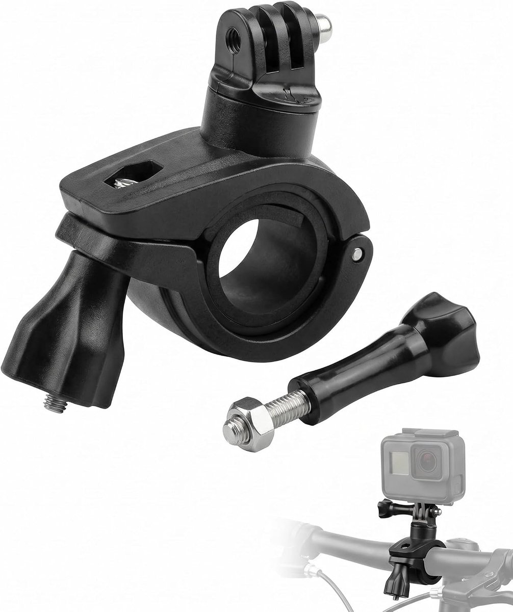 1 x handlebar action camera holder black bike mount compatible with GP Hero - ShopVlot