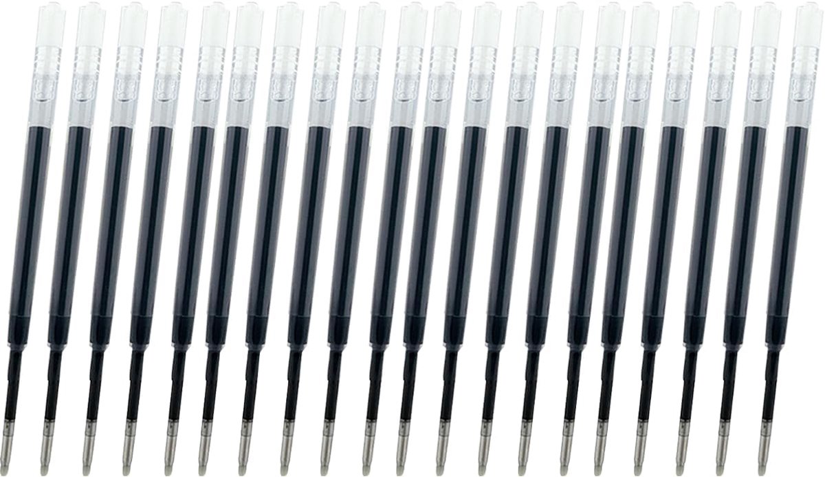 MROOFUL 20pcs Gel Pen Refills Length 99mm, Black, Red, Blue Refillable, G2 Ballpoint Refills, Water Based Refill - ShopVlot