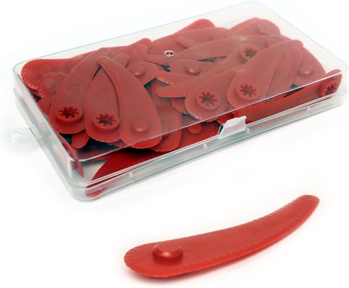Set of 40 Plastic Spare Blades, Grass Trimmer Knives, Plastic Lawn Care Knives, Lawn Mower Spare Parts, Universal Tool - ShopVlot