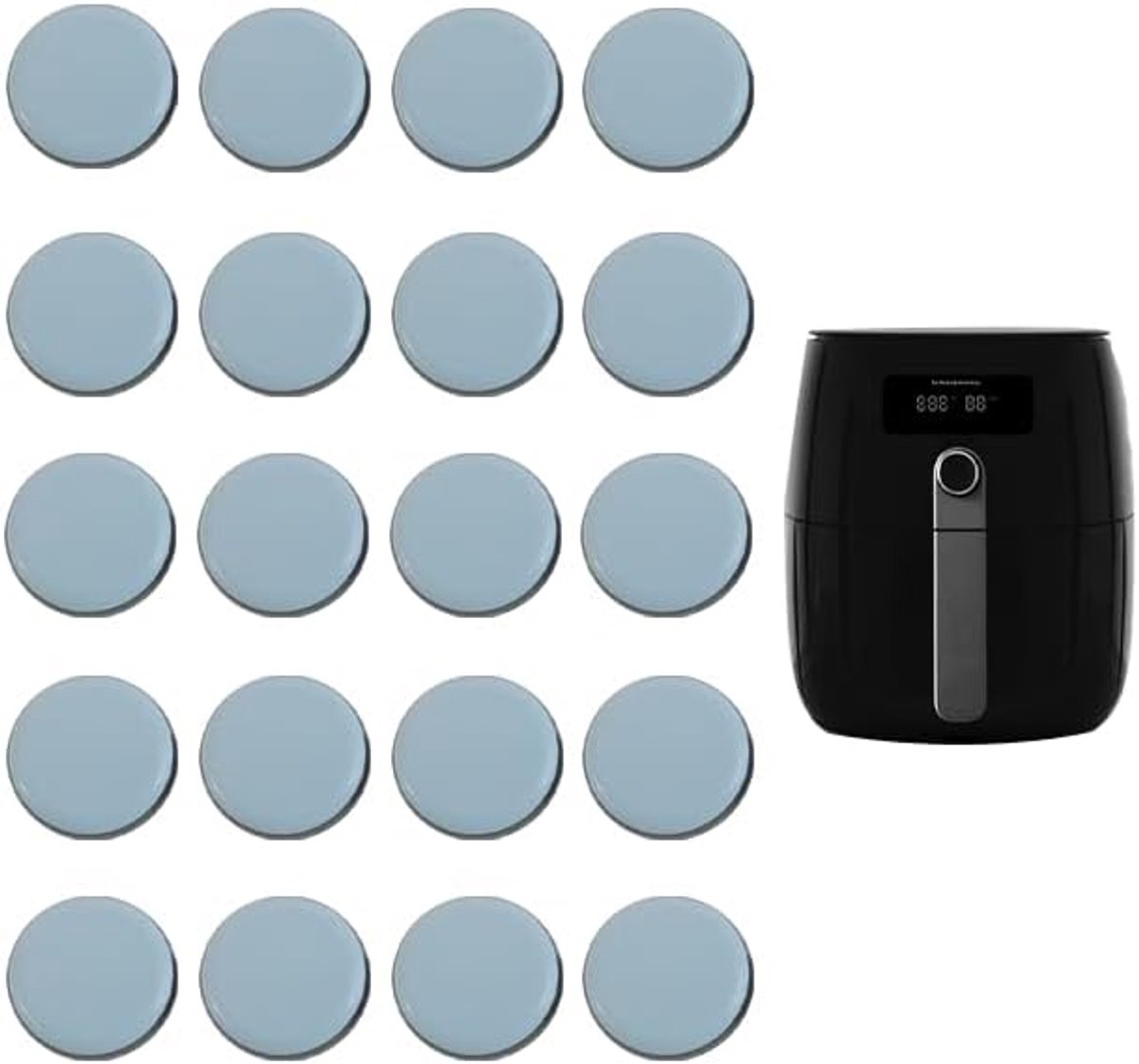 Teflon Meubelglijders - Apparaat Schuifjes - Meubels Verplaatsen - Slijtvast Teflon - 20 mm - Wit