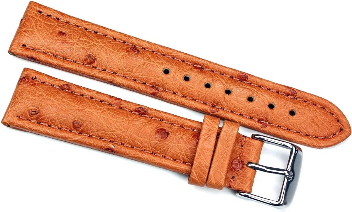 STRAUß Genuine Ostrich Leather Skin Watch Strap Watchband Ostrich Strap Tone in Tone - ShopVlot