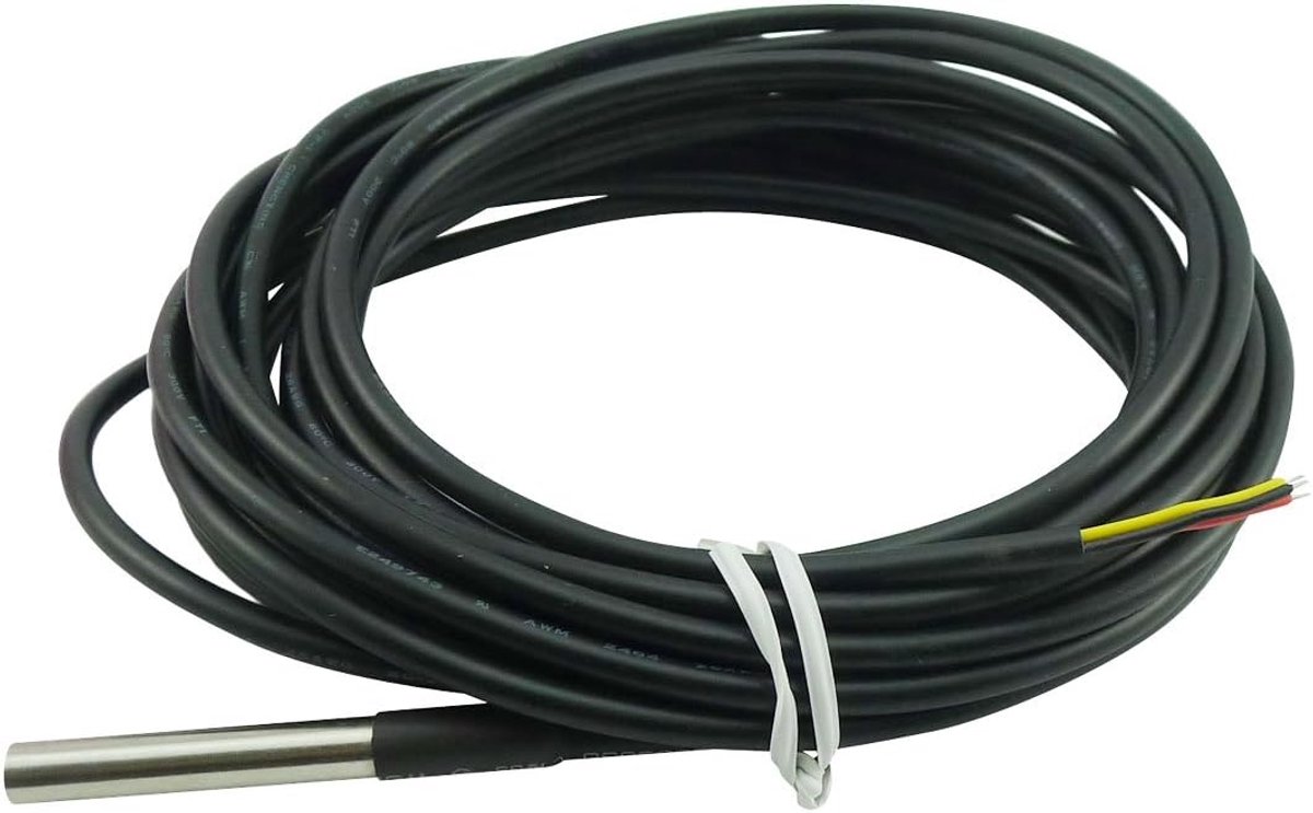 Waterproof Temperature Cable, 1 Meter, Digital Thermometer, Probe, Sensor, Stainless Steel, 5 m - ShopVlot