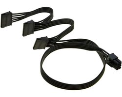 Gintai Power cord replacement for a seasonal power supply modular PCI-e 6pin to 3 SATA 15Pin for Seasonic sata cable - ShopVlot