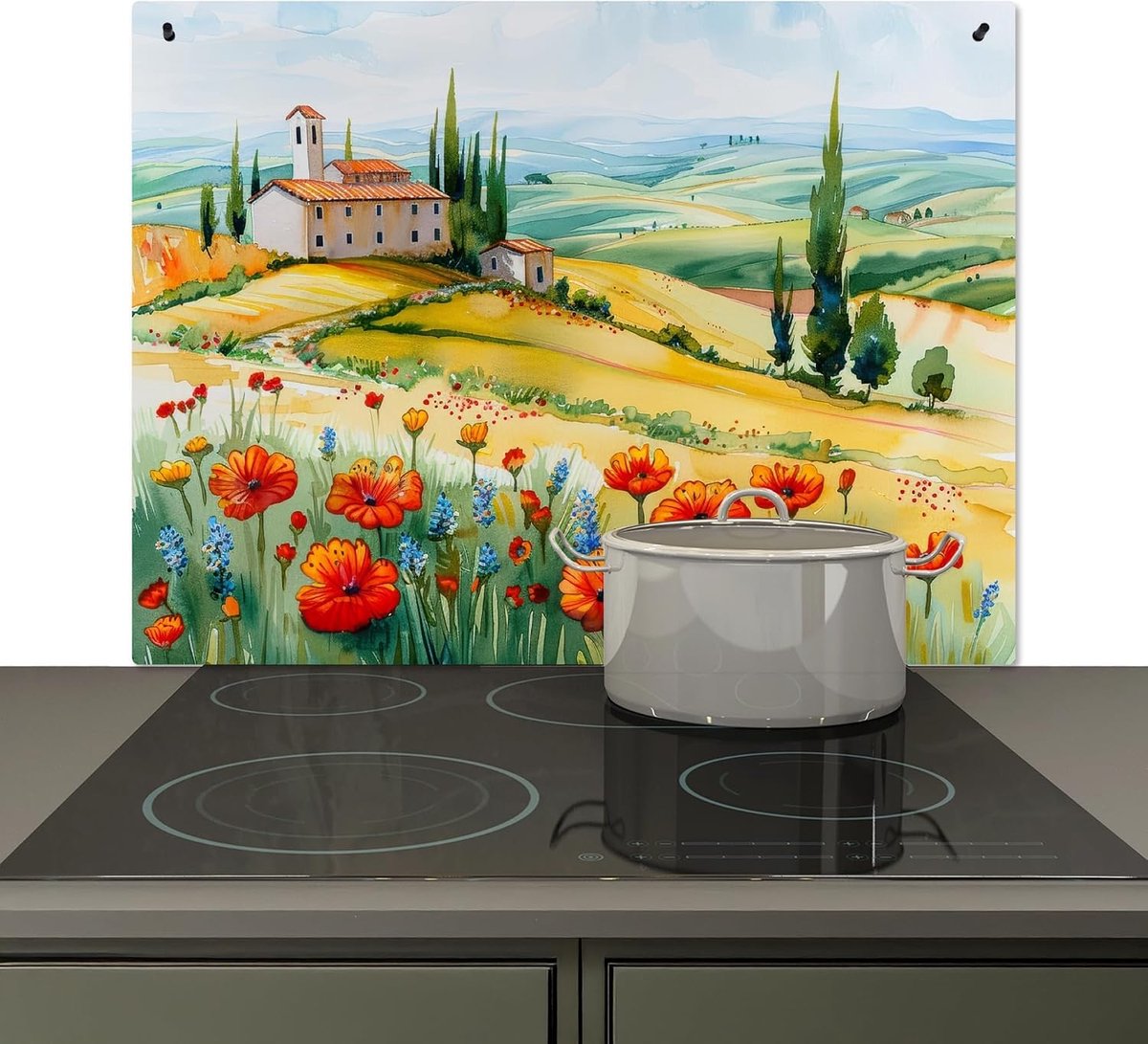 KitchenYeah© Splash Guard Kitchen 52.5x81.5cm Hob Back Wall Protector Wall Splashguard Cooker Aluminum Heat Resistant - ShopVlot