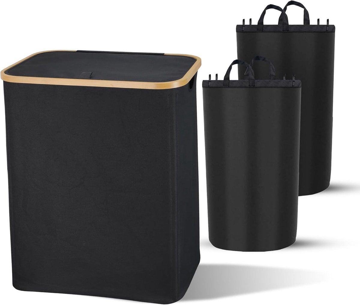 Laundry Basket with Lid, 160 L, Extra Large Laundry Basket with Lid, Foldable Laundry Basket for Pantry, Bedroom - ShopVlot